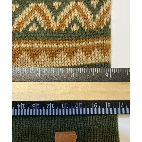 Frye & Co NWT Southwest Jacquard Beanie w/ Cuff Evergreen Rust Tan Hat-OSFM - Picture 9 of 9